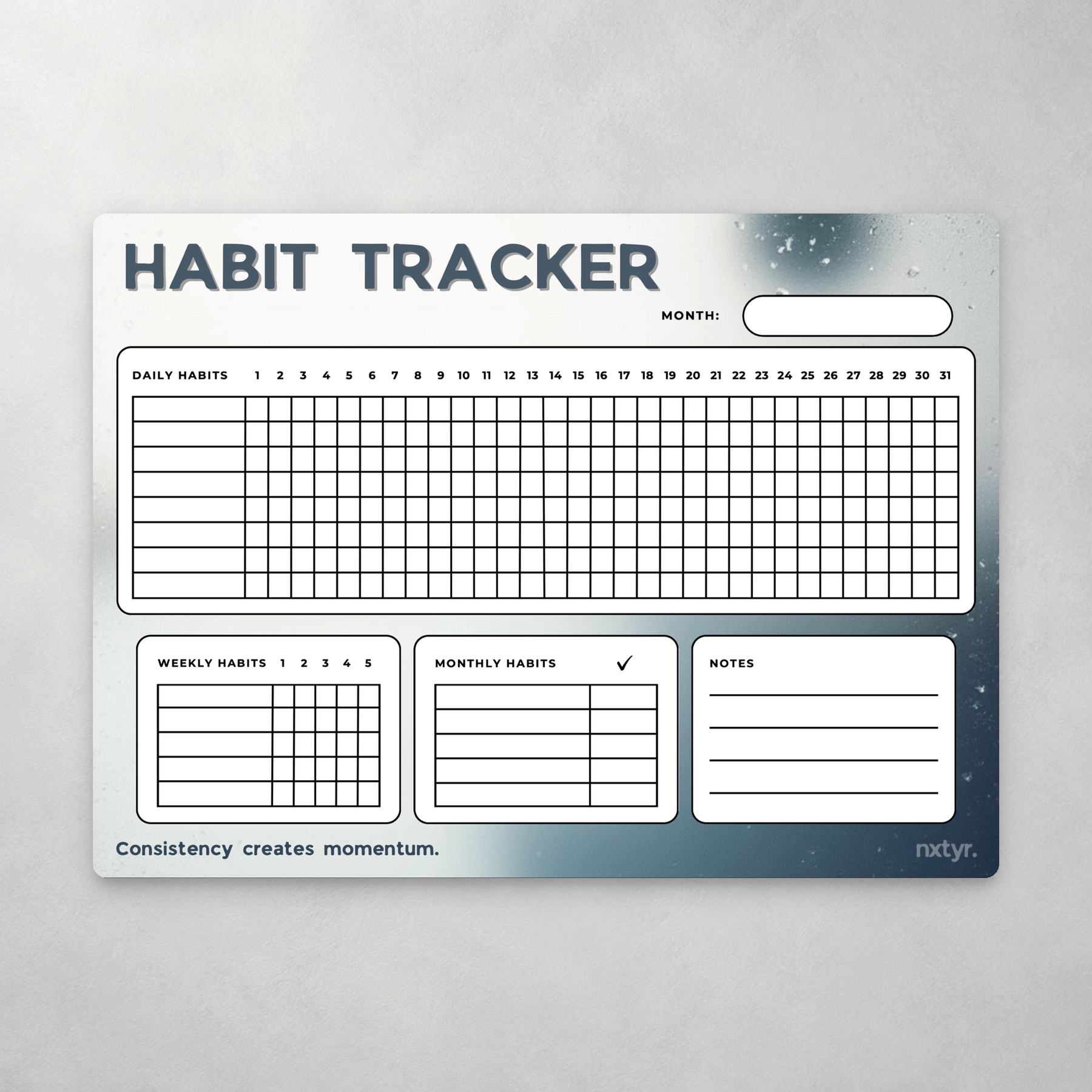 Magnetic Habit Tracker | Depth